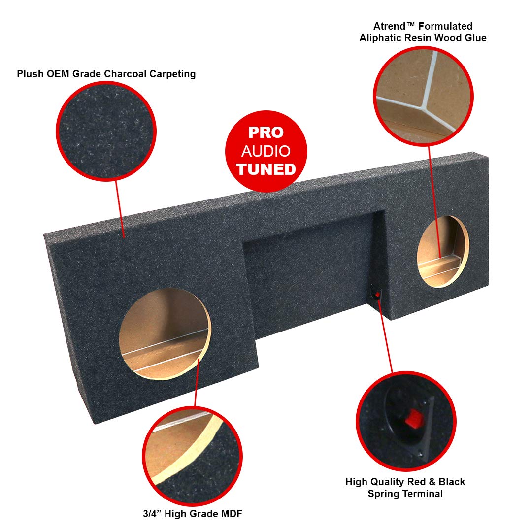 Bbox Dual 10” A168-10CPA Sealed Subwoofer Enclosure Fits 2007-2013 Chevrolet/GMC Silverado & Sierra Regular Cab