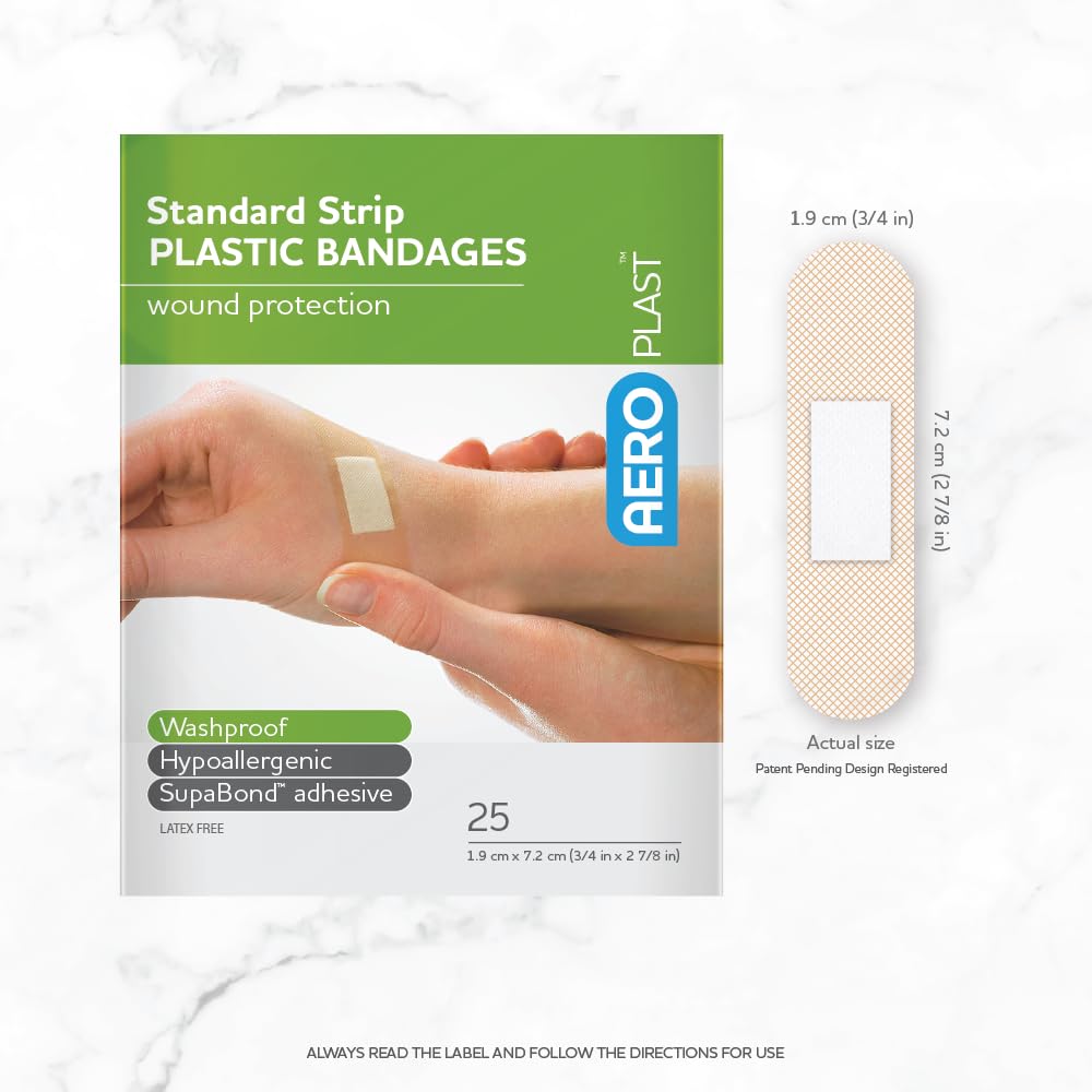 Plastic AEROPLAST Standard Strip 7/8in x 3in pack/25