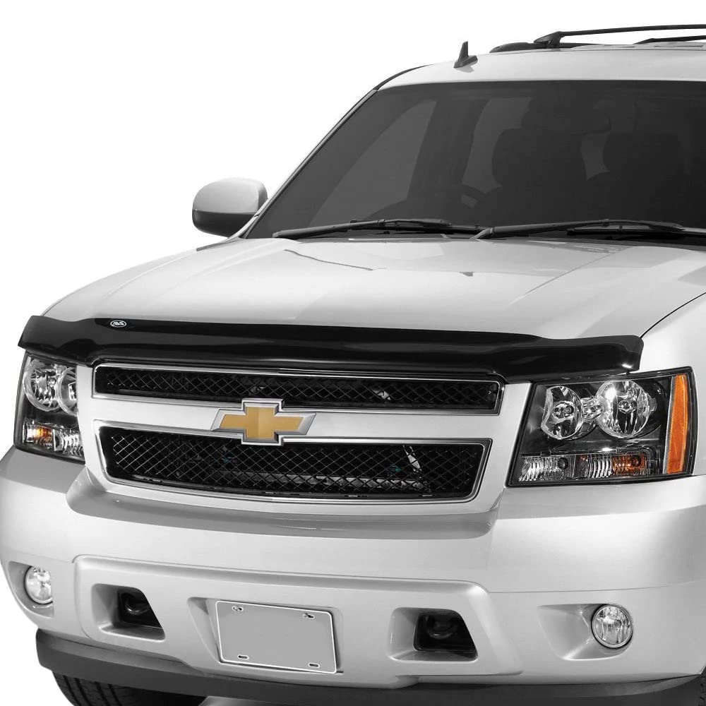 Bugflector Hood Shield / Protector Auto Ventshade [AVS] | Fits 2019 - 2025 GMC Sierra 1500 | High Profile Bug Deflector - 1 pc., Dark Smoke | 23959