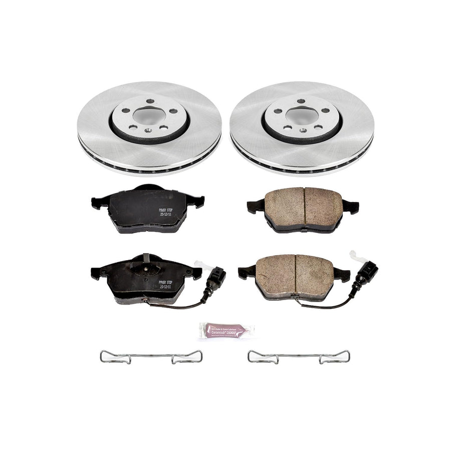 POWERSTOP Autospecialty KOE898 Front Replacement Brake Kit-OE Brake Rotors & Ceramic Brake Pads