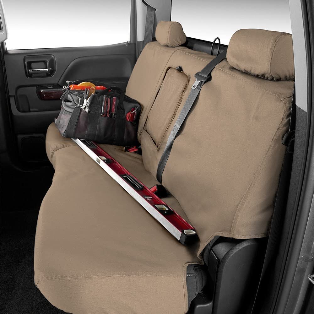 Covercraft Front Custom-Fit Bench SeatSaver Seat Covers - Polycotton Fabric, Taupe