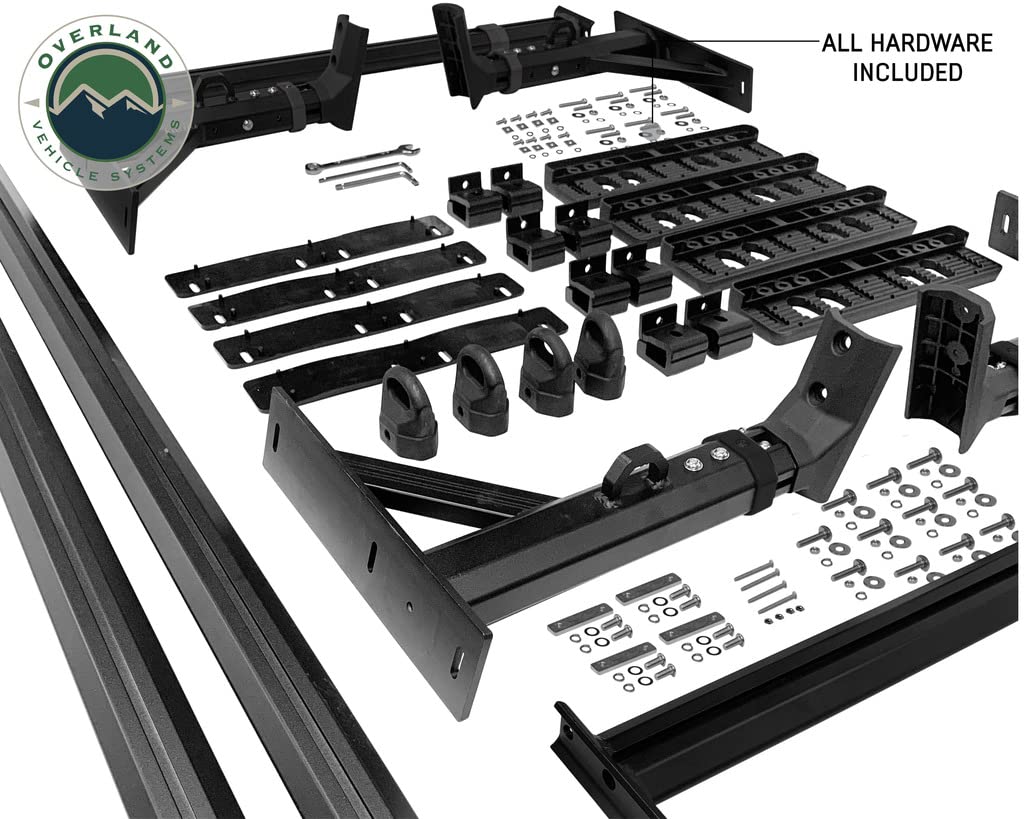 8.0' Truck Bed Overland Freedom Rack Systems, Uprights, Cross Bars and Side Support Bars