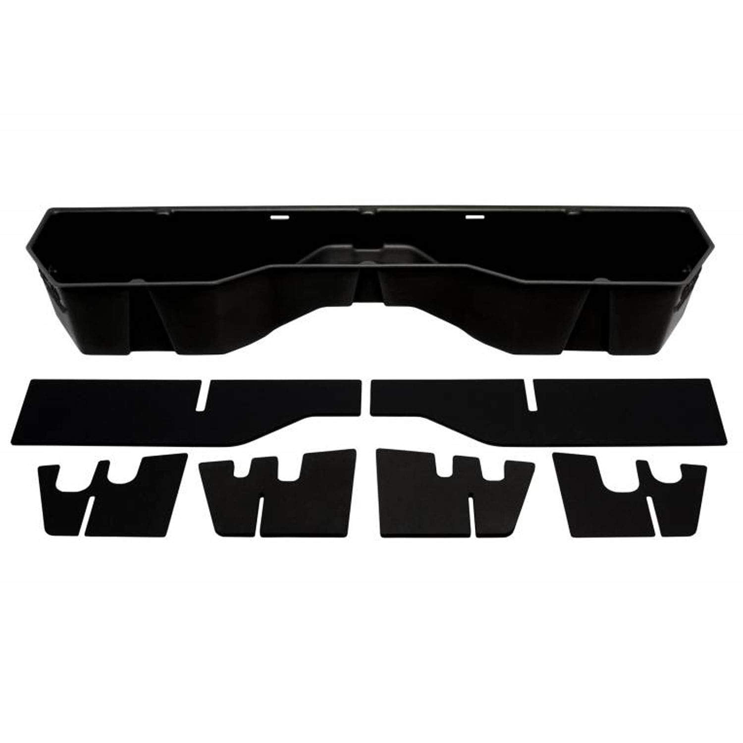 Du Ha Under Seat Storage | Black Heavy-Duty Back Seat Multi Tool Organizer fits 2004-2024 Nissan Titan King Cab & Crew Cab, Includes 2-Piece Dividers | 40012
