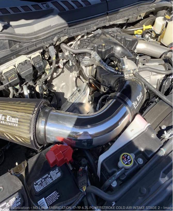 6.7 Cold Air Intake No Limit Fabrication, Raw, PG7 Filter 2017-2019 RAW WITH PROGUARD 7 FILTER