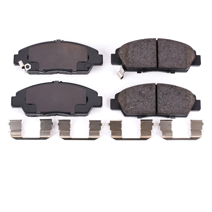 Power Stop Front Brake Kit For Prelude Honda 1992-96 - Ceramic Brake Pads With Installation Hardware, 17-568