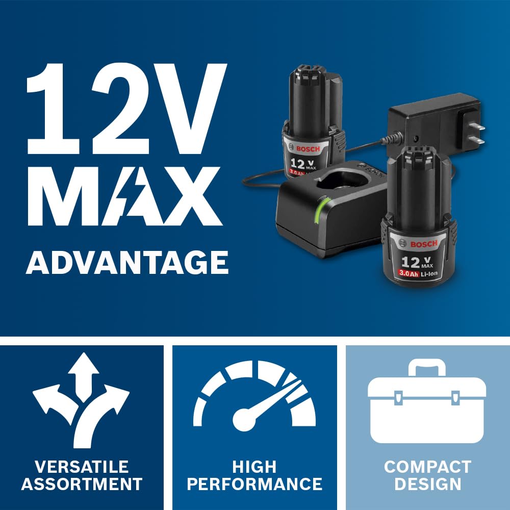 12V Max Lithium-Ion Battery and Charger Bosch GXS12V-01N12 Starter Kit