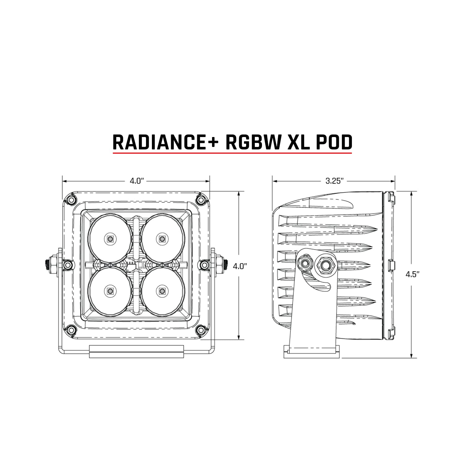 Radiance+ RIGID INDUSTRIES Pod XL RGBW | Pair