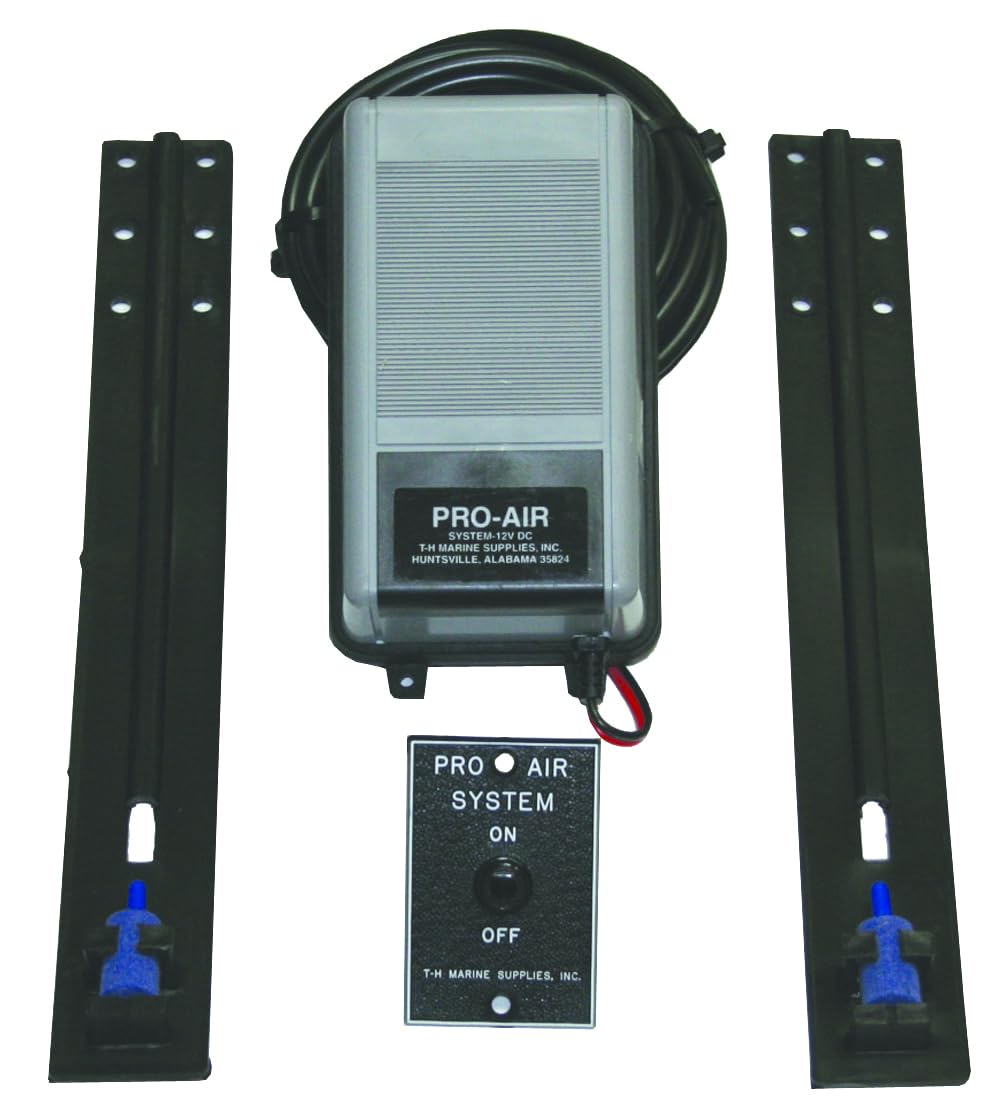30 GPM Air Pump - T-H Marine Pro Air Aeration System - Battery Powered - Includes Pump, Air Stones, Mounts, Switch Panel, 20ft Tubing