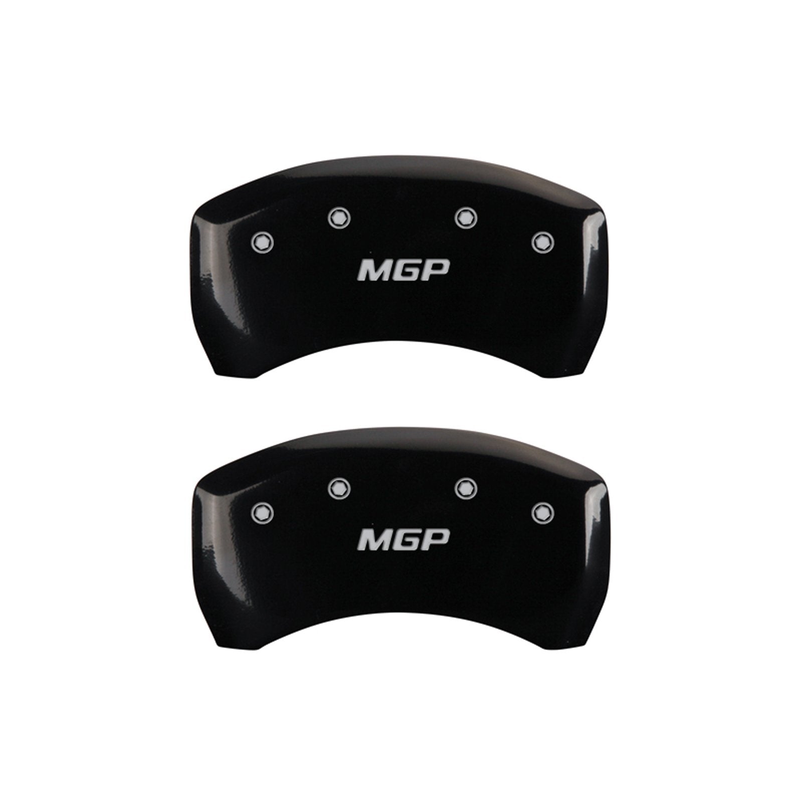 Caliper Covers MGP 38022SMGPBK Black Powder Coat Finish 'MGP' Engraved Caliper Cover with Silver Characters, (Set of 4)