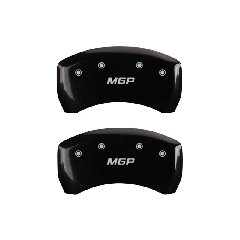 Caliper Covers MGP 38022SMGPBK Black Powder Coat Finish 'MGP' Engraved Caliper Cover with Silver Characters, (Set of 4)