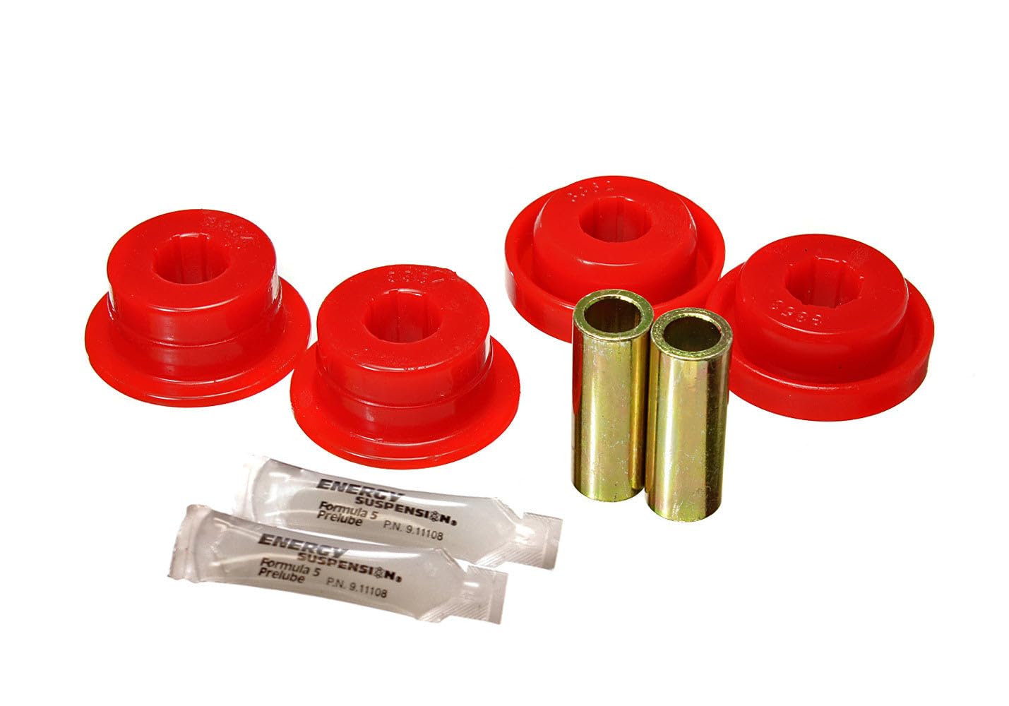 Energy Suspension Hyper-Flex Control Arm Bushing, Front, Lower/Upper, Polyurethane, Red, compatible with Jeep Wrangler JK 2007-17, Kit