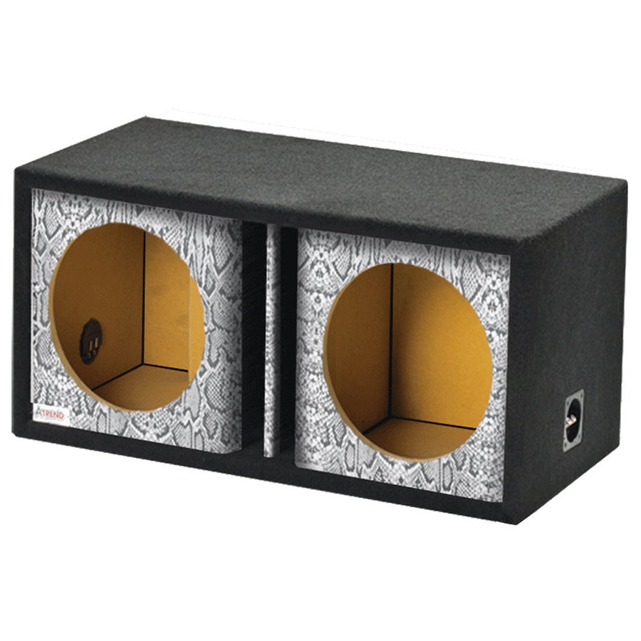Atrend Dual Vented GFX Series Divided Chamber 10" Subwoofer Enclosure (Reptile Style)