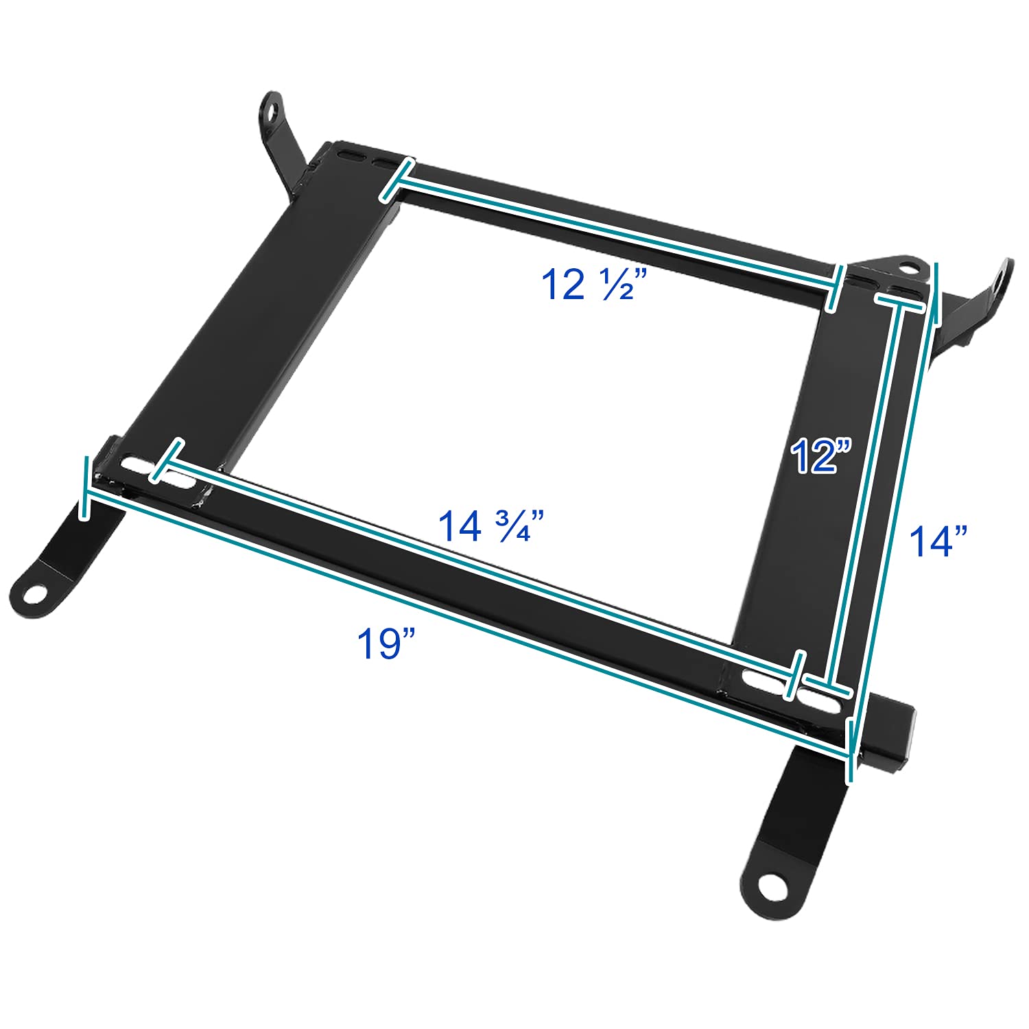 Racing Seat Spec-D Tuning Steel Mounting Brackets Rail Track Pair Compatible with 2008-2017 Mitsubishi Lancer EVO