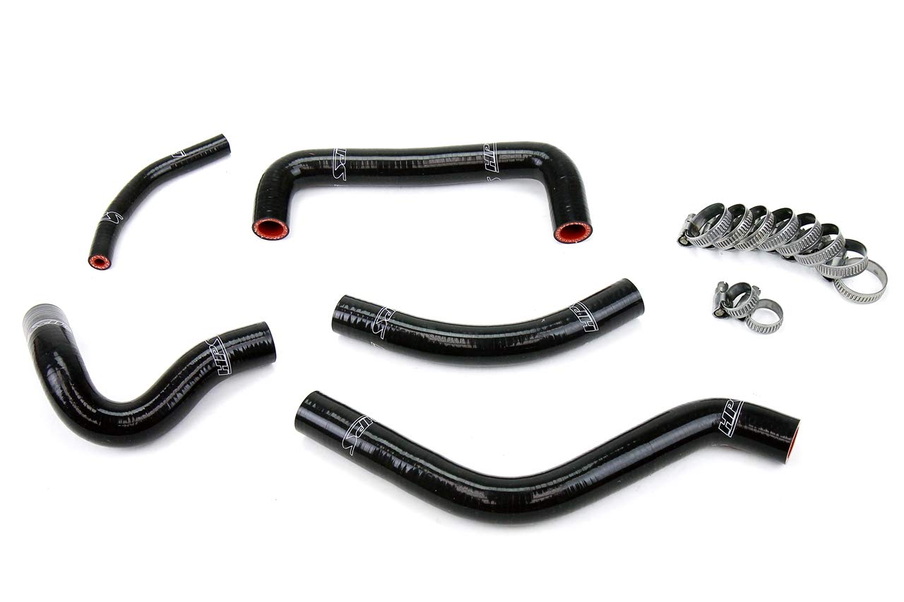 Black HPS 57-1258-BLK Silicone Radiator Coolant Hose Kit