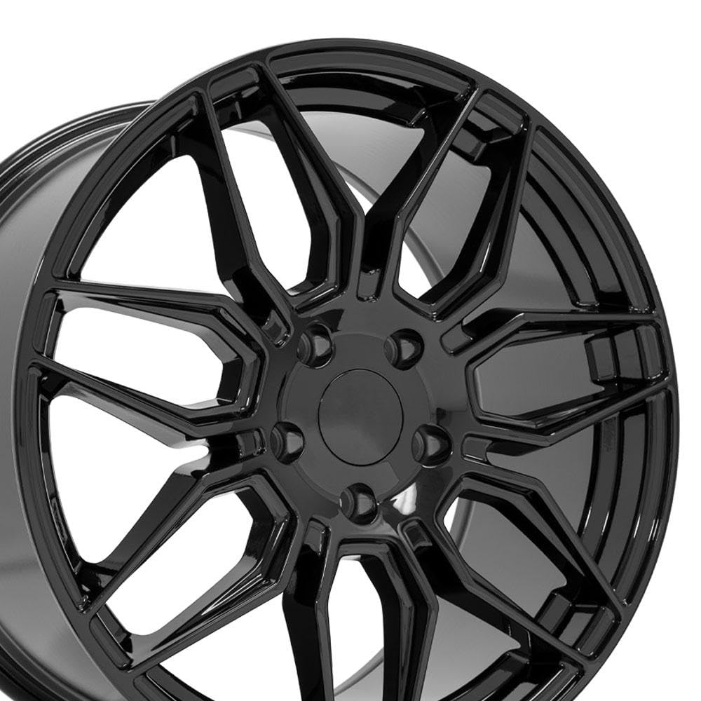 19 Inch OE Wheels CV03C Rim Fits Corvette C8 Z06 Style 5x120.65 19x10 Gloss Black - Hollander 95580 (1)