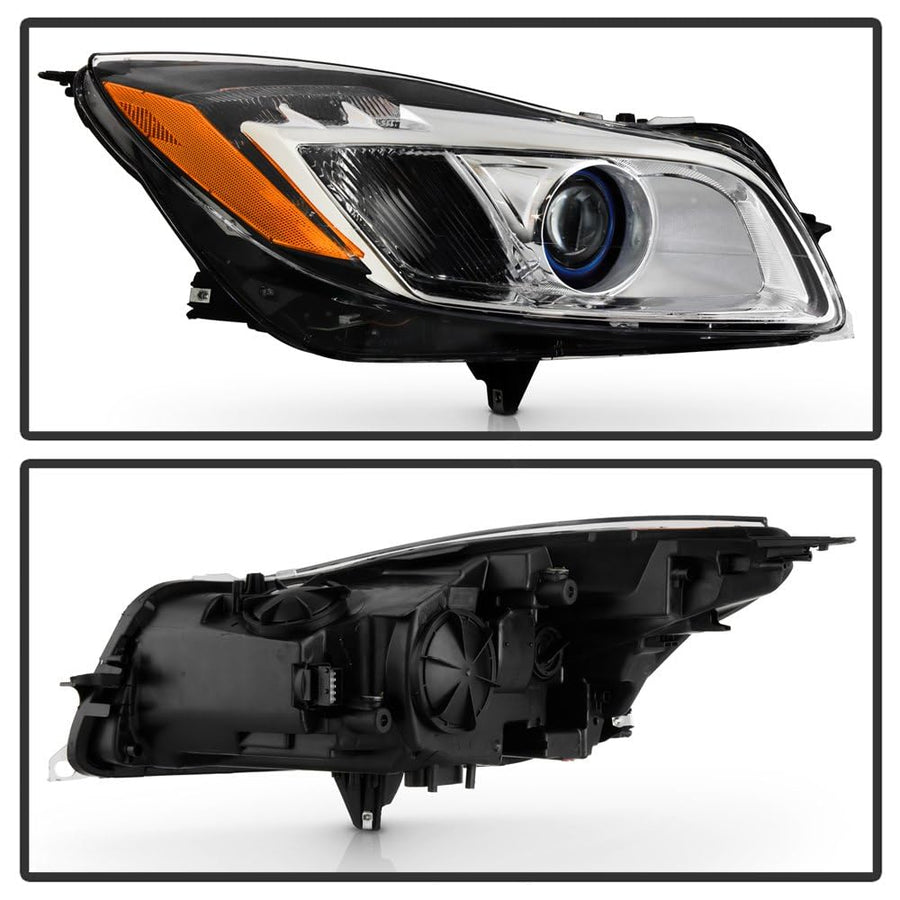 Buick Regal 11-13 Spyder (POE) HID w/LED DRL Blue Ring Projector Headlights - Low Beam-D1S(Not Included) ; High Beam-D1S(Not Included) ; Signal-PY21W(Included) - OE Right