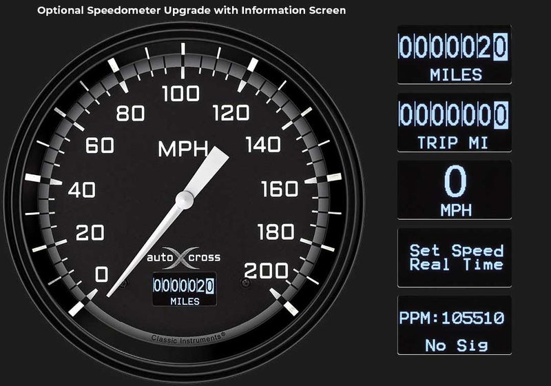 AutoCross Gray AX53GBLF Three Gauge Set