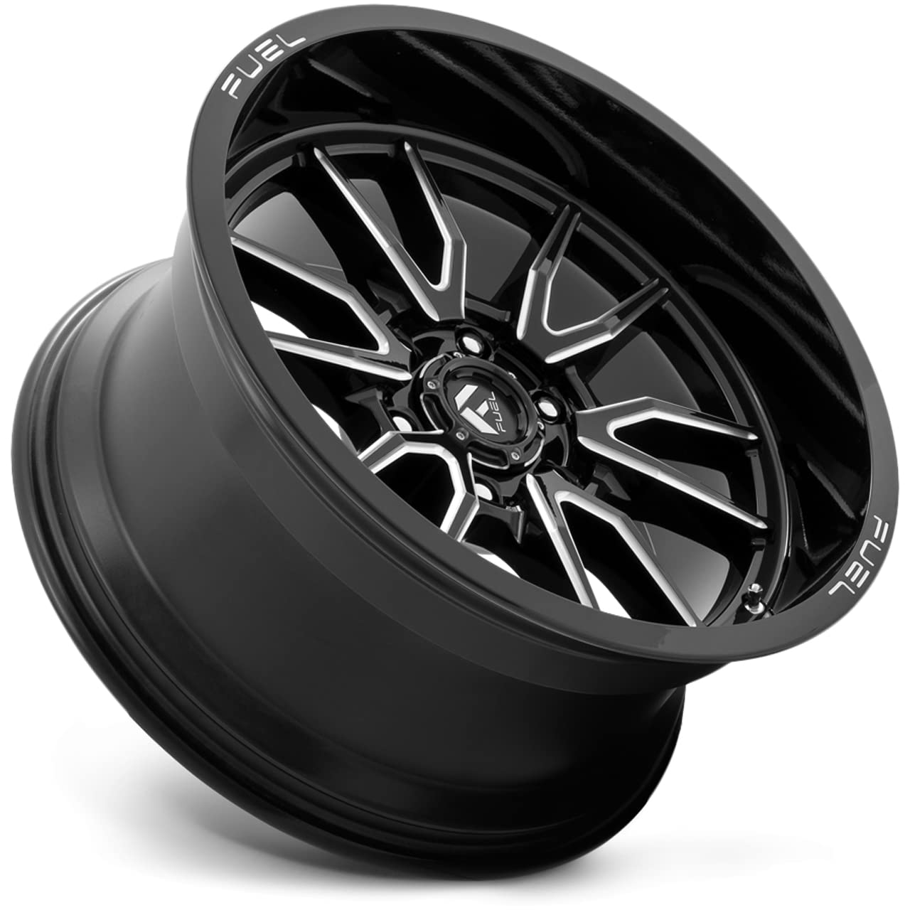 D761 CLASH FUEL OFF-ROAD 22X12, 6X5.5, 4.77, -44mm GLOSS BLACK MILLED - D76122208447