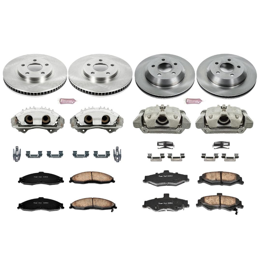 Power Stop KCOE1548 Brake Kit Autospecialty OE Replacement with Calipers For 1998 1999 2000 2001 2002 Chevy Camaro Pontiac Firebird