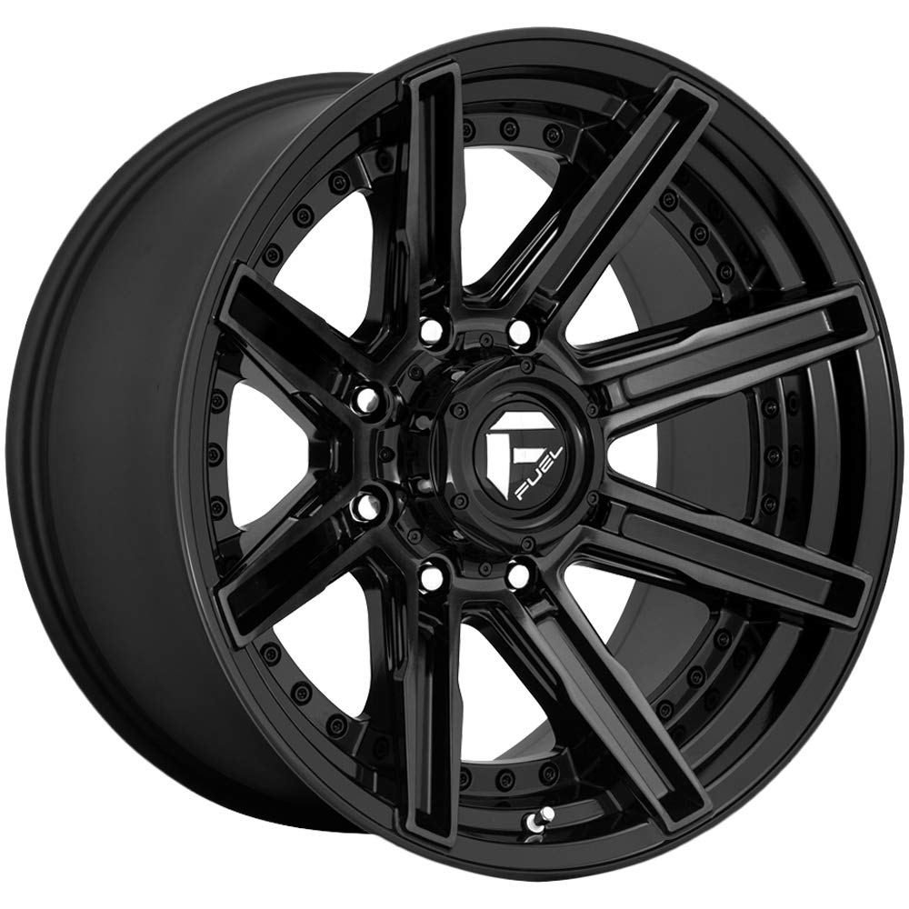 1PC FUEL D708 MACHINED Wheel with Painted and TPMS Compatible (20 x 10. inches /8 x 180 mm, -18 mm Offset)