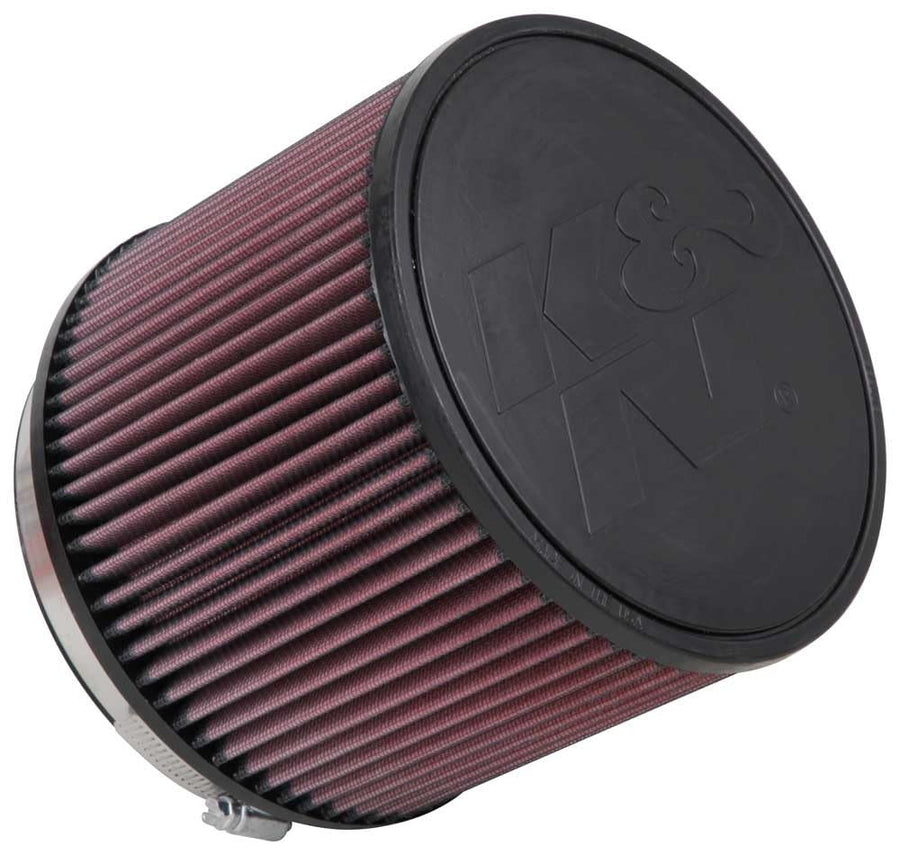 High-Flow K&N Original Lifetime Universal Clamp-On Air Filter: High Performance, Premium, Washable: Flange Diameter: 6 In, Filter Height: 6 In, Flange Length: 1 In, Shape: Round, RU-3060