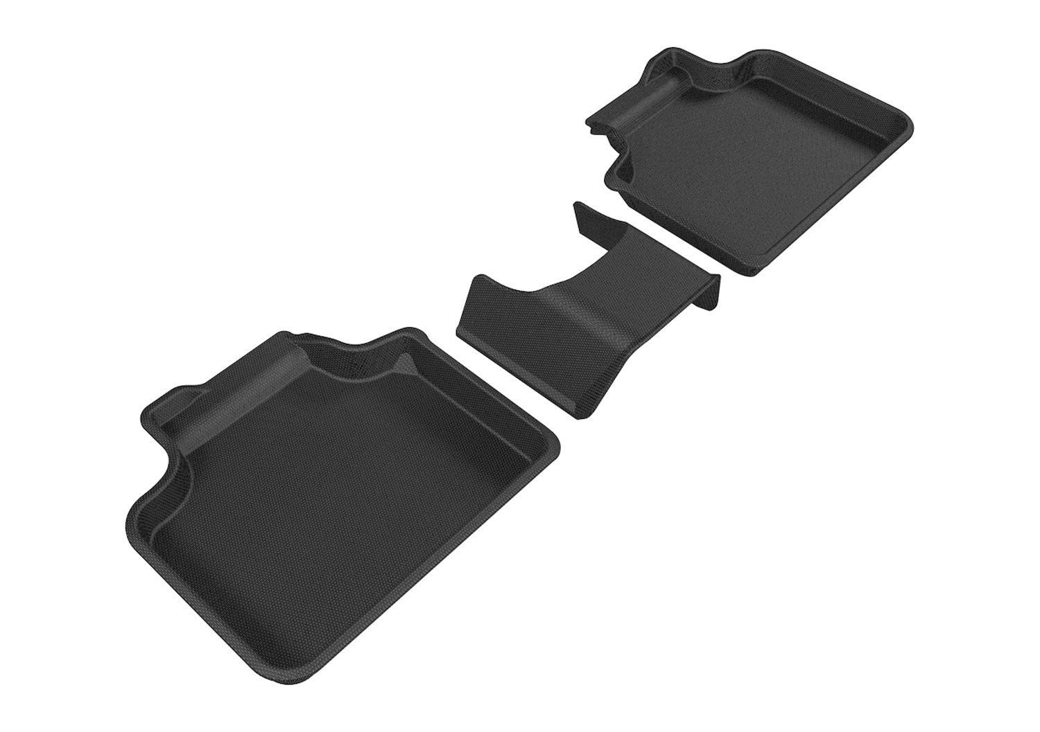 3D MAXpider Custom Fit Second Row All-Weather Floor Mat for Select Mini Countryman Models - Kagu Rubber (Black)