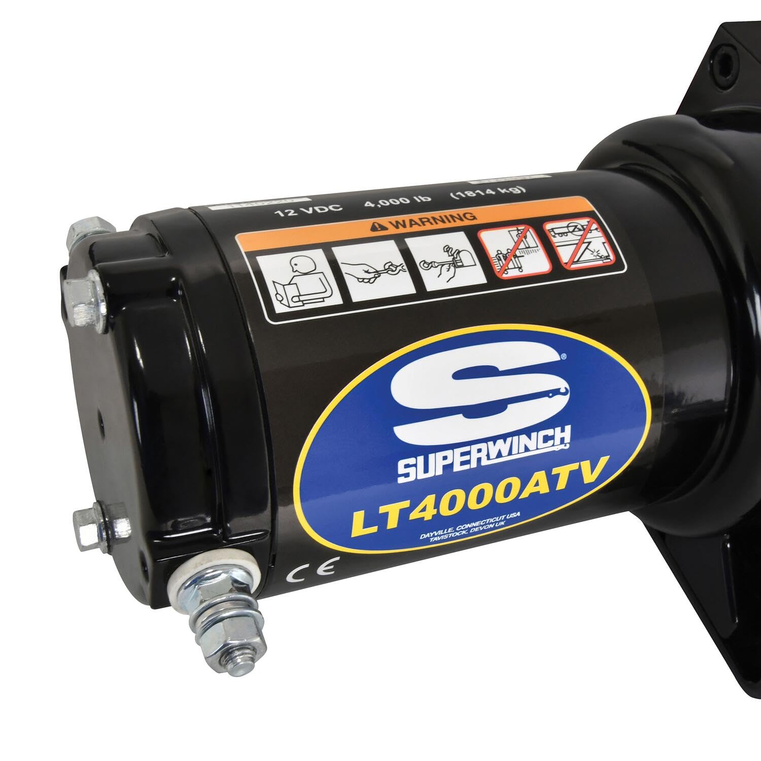 LT4000SR Superwinch 1140230 Winch 4,000 lbs, 12 VDC, 3/16 in x 50 ft Synthetic Rope, Sealed Solenoid, 12 ft Handheld Remote and Switch, 1.4 Hp,Holding Brake,166:1 Gear Ratio,Aluminum Hawse