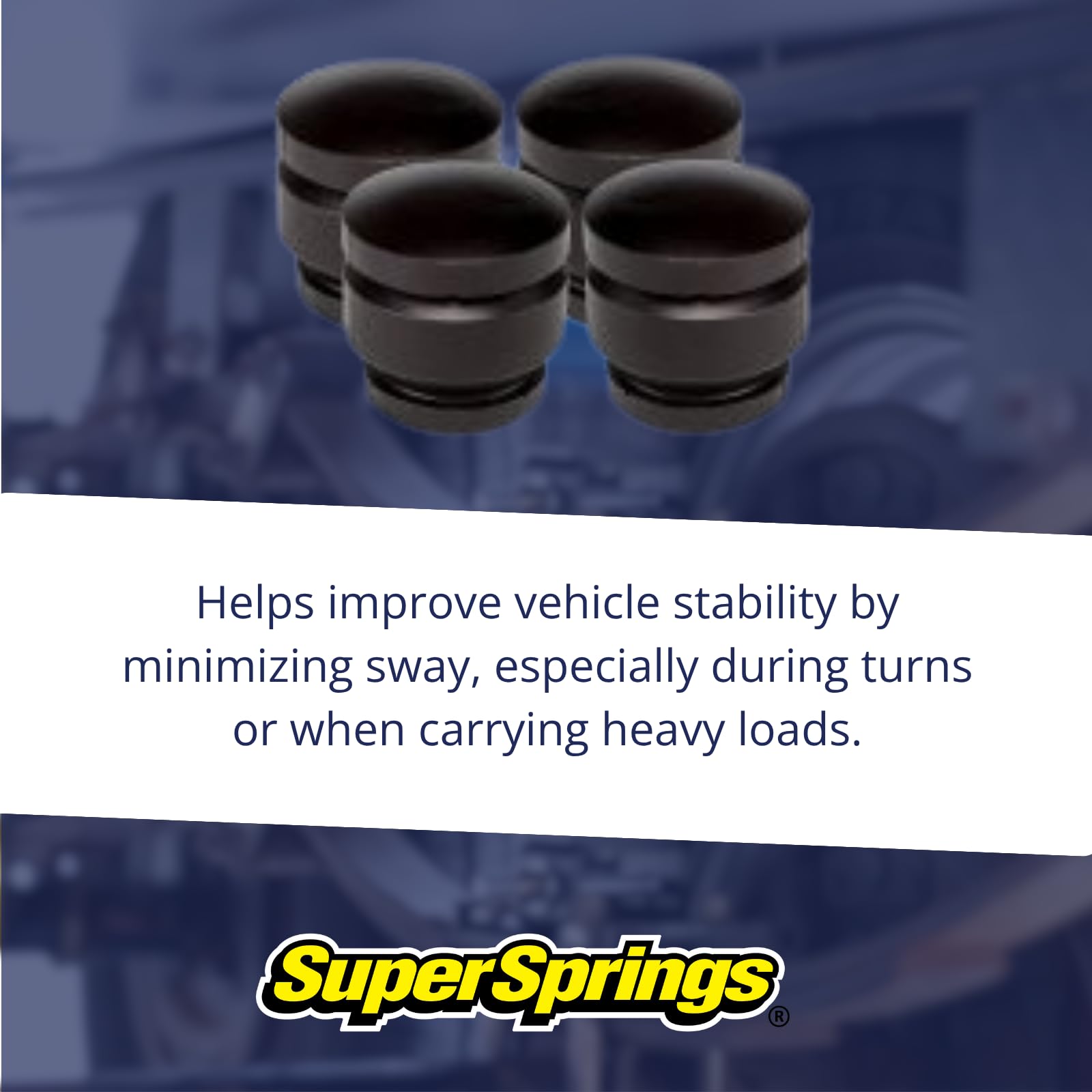 SuperSprings SumoSprings SSF-202-47 Front for Chevrolet Silverado 2500|3500, GMC Sierra 2500|3500, black