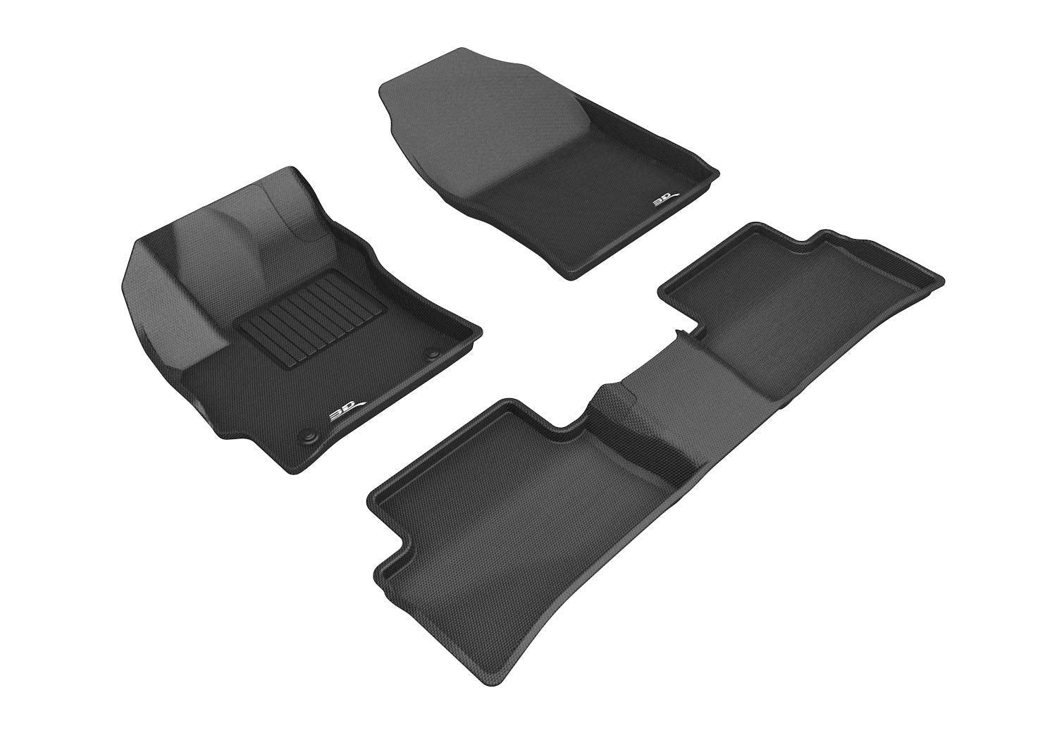 Kagu Floor Mat (Black) 3D MAXpider Custom Fit Compatible with Toyota Corolla Hatchback 2019-2026 - Full Set