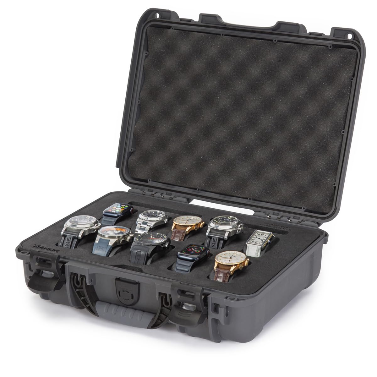 Graphite Nanuk 910 Waterproof Watch Case with Foam Insert