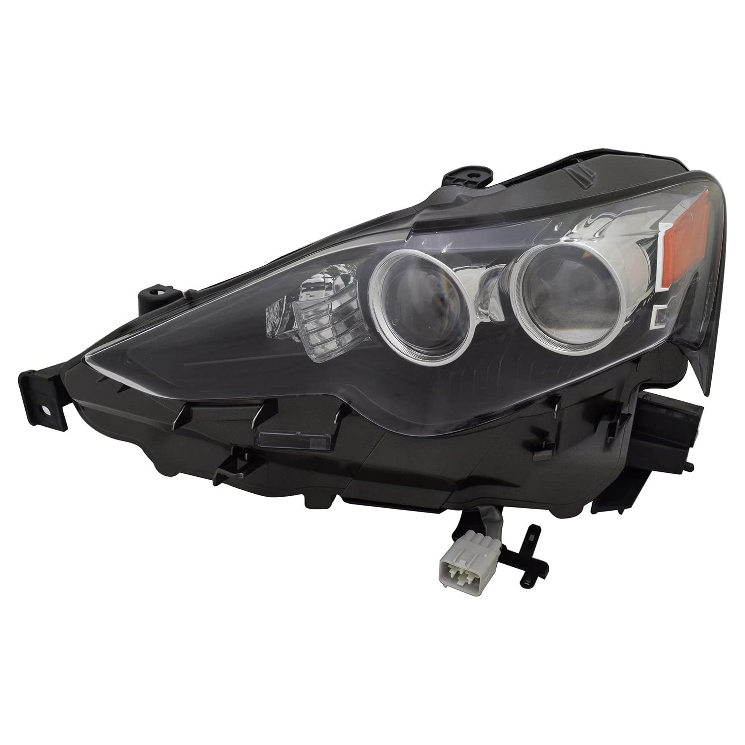 Left TYC Headlight Assembly Compatible with 2014-2016 Lexus IS250