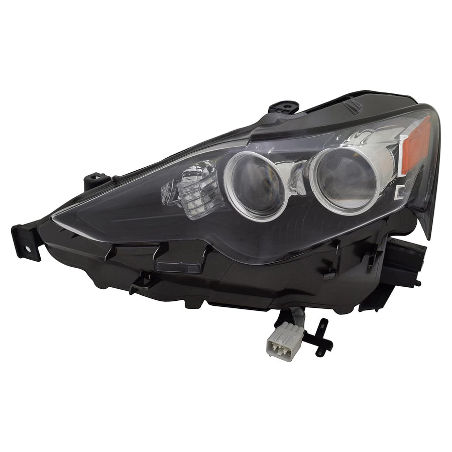 Left TYC Headlight Assembly Compatible with 2014-2016 Lexus IS250