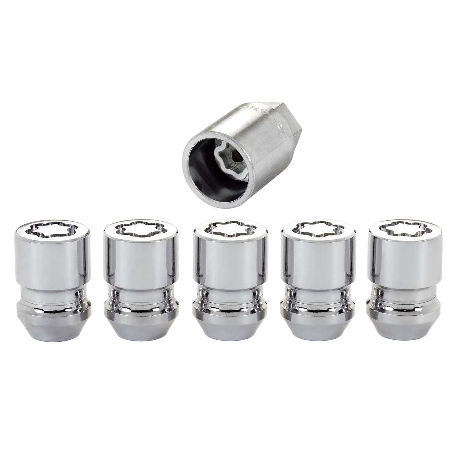 Chrome Cone Seat Wheel Locks McGard (M12 x 1.25 Thread Size) - Set of 5