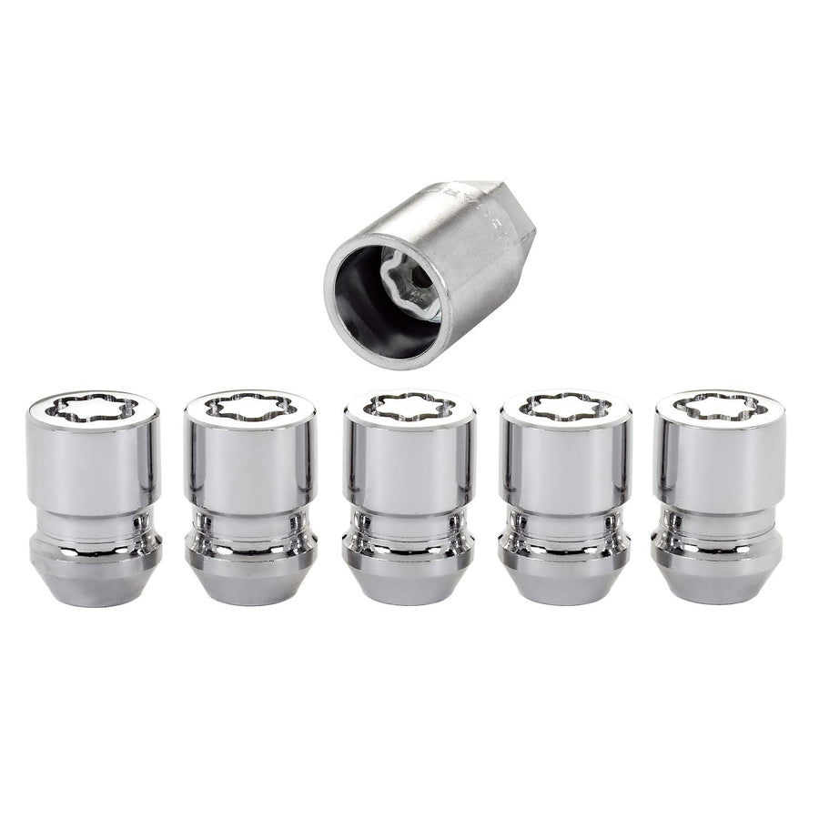 Chrome Cone Seat Wheel Locks McGard (M12 x 1.25 Thread Size) - Set of 5