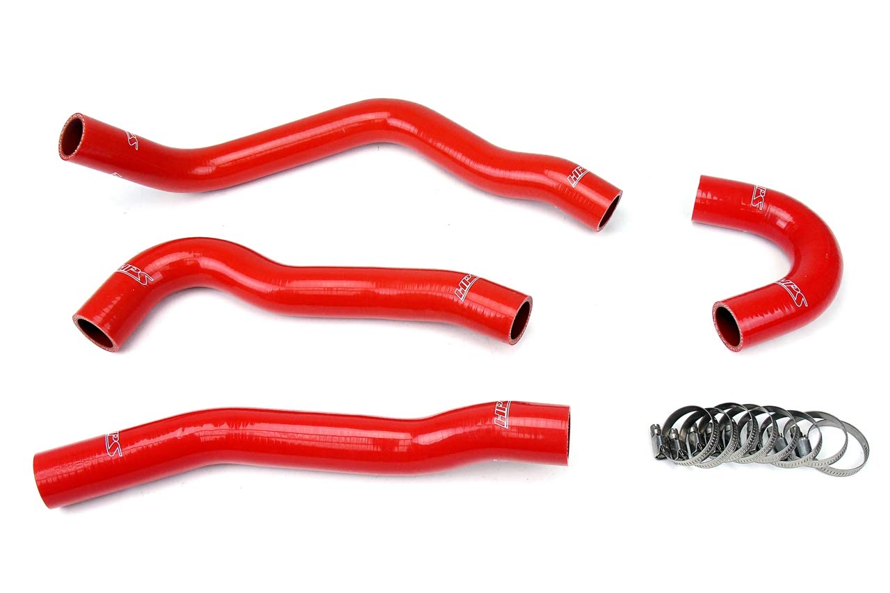 Red Silicone HPS 57-1043-RED Radiator Coolant Hose Kit