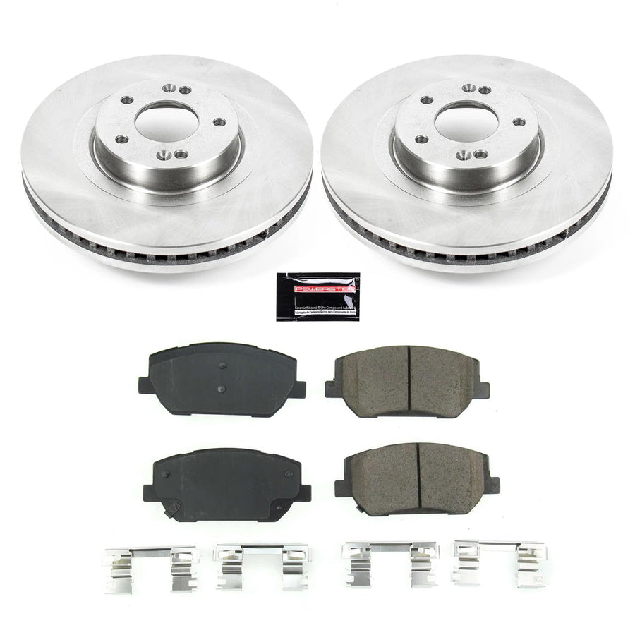 Power Stop KOE8309 Front Replacement Brake Kit-OE Brake Rotors & Ceramic Brake Pads For Hyundai Santa Fe 2019-2020 [Model Specific]