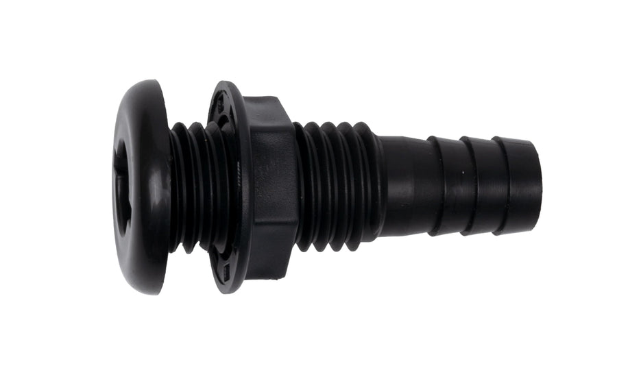 3/4" Thru-Hull Straight BLK