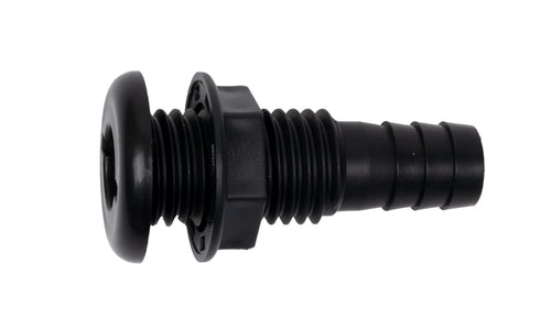 3/4" Thru-Hull Straight BLK