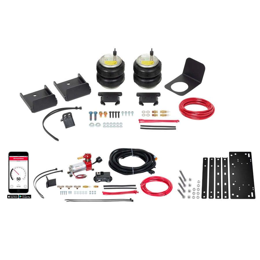 Firestone 2888 Airide All-In-One Analog Rear Wireless Air Helper Spring Kit fits 2019-2026 Silverado 1500 & Sierra 1500 | Provides Onboard Air Control for Effortless Load Leveling