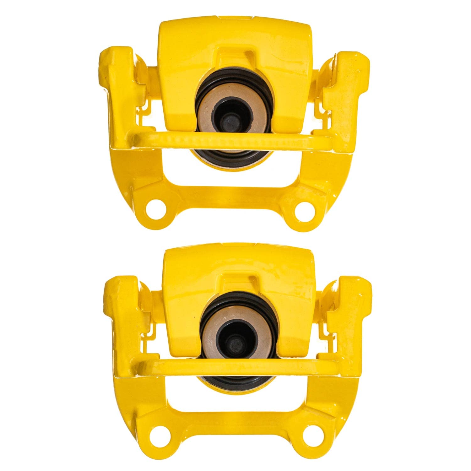 Power Stop S4992YLW Rear Pair of High-Temp Yellow Powder Coated Calipers