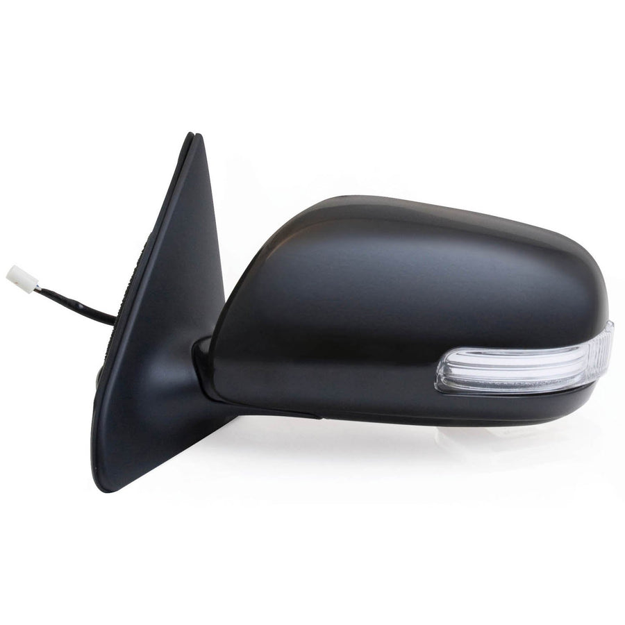 Fit System Driver Side Mirror, Black for Scion xD, w/Turn Signal, Foldaway, Power, PTM Cover
