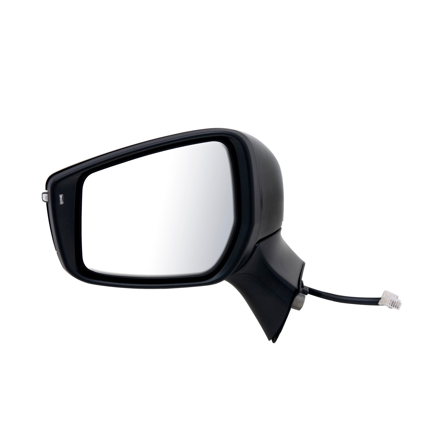 Mirror Driver Side for Nissan Versa Note Hatchback SR Model, Textured Black w/PTM Cover, w/Turn Signal, Foldaway, w/o CCD Camera, Power