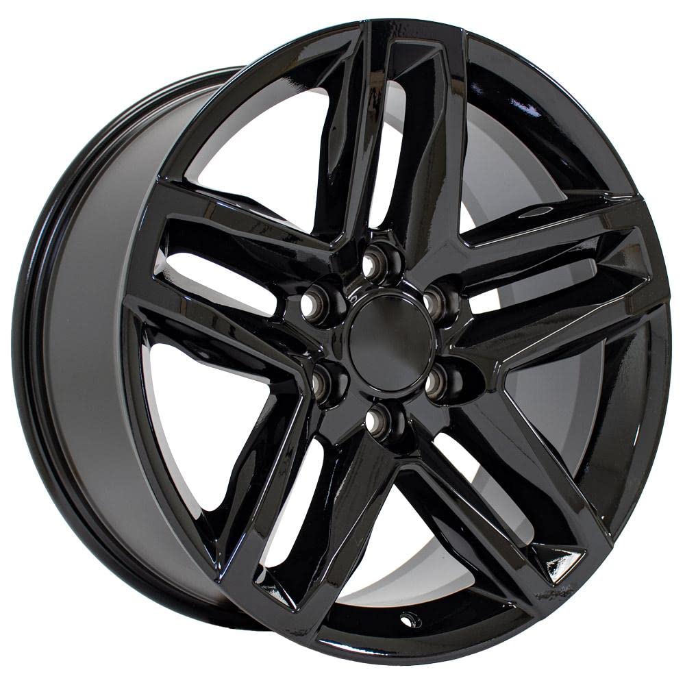20 Inch OE Wheels CV34B Rim Fits Silverado 1500 Trail Boss Style 6x139.7 20x9 Gloss Black - Hollander 5911 (1)