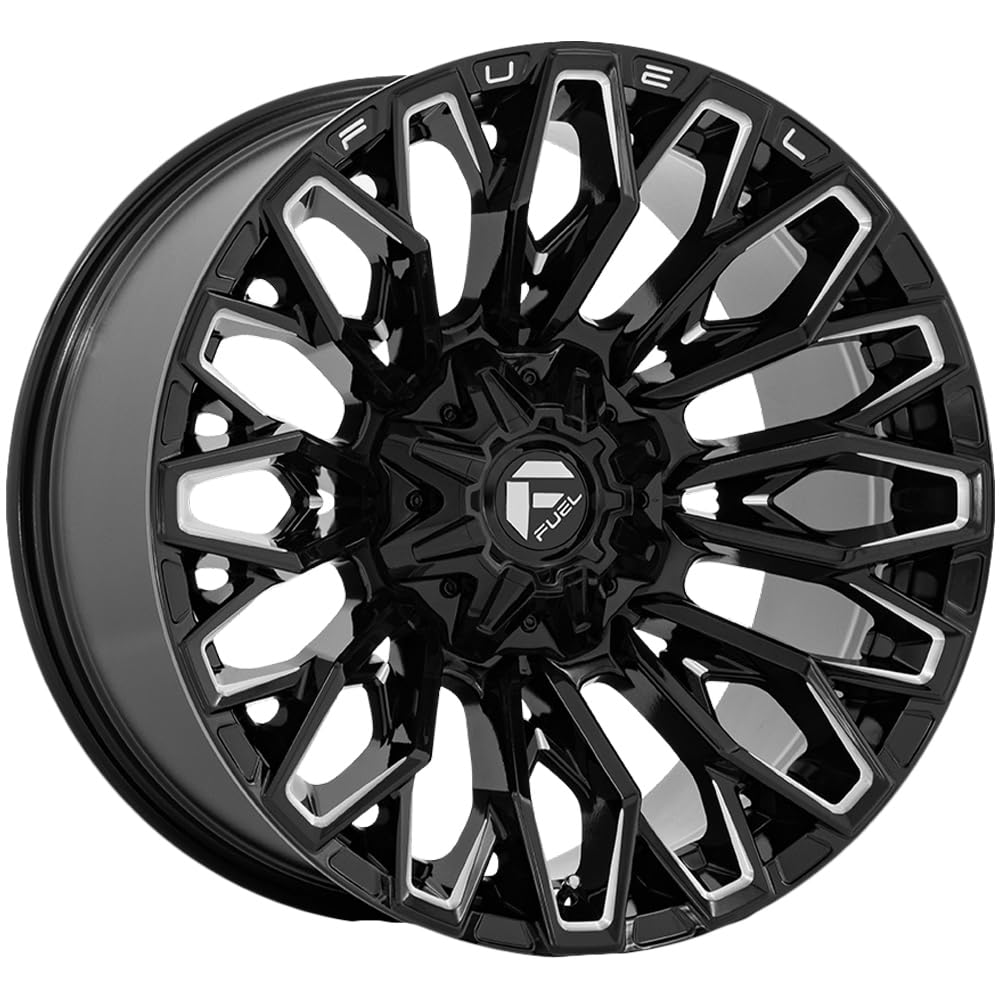 FC865 STRIKE FUEL OFF-ROAD 22X12 8X6.5 4.77-44mm GLOSS BLACK MILLED - FC865BE22128044N