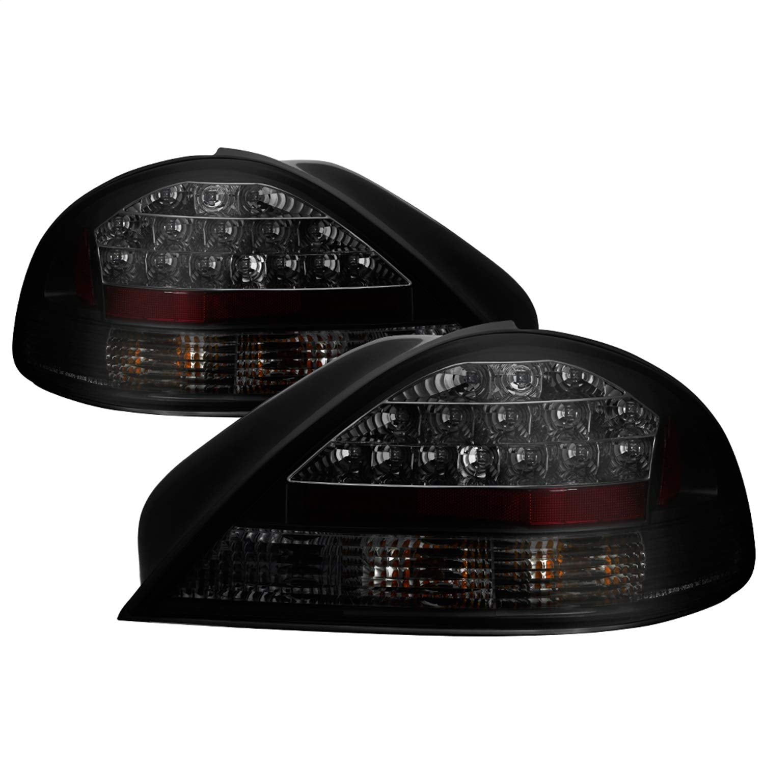 Pontiac Grand AM 99-05 Spyder LED Tail Lights - Black Sm