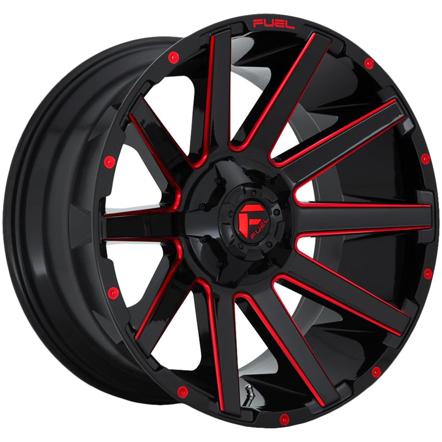 FUEL OFF-ROAD 22X10 D643 CONTRA 5X4.5/5.0, 4.79, -18mm GLOSS BLACK RED TINTED CLEAR - D64322002647