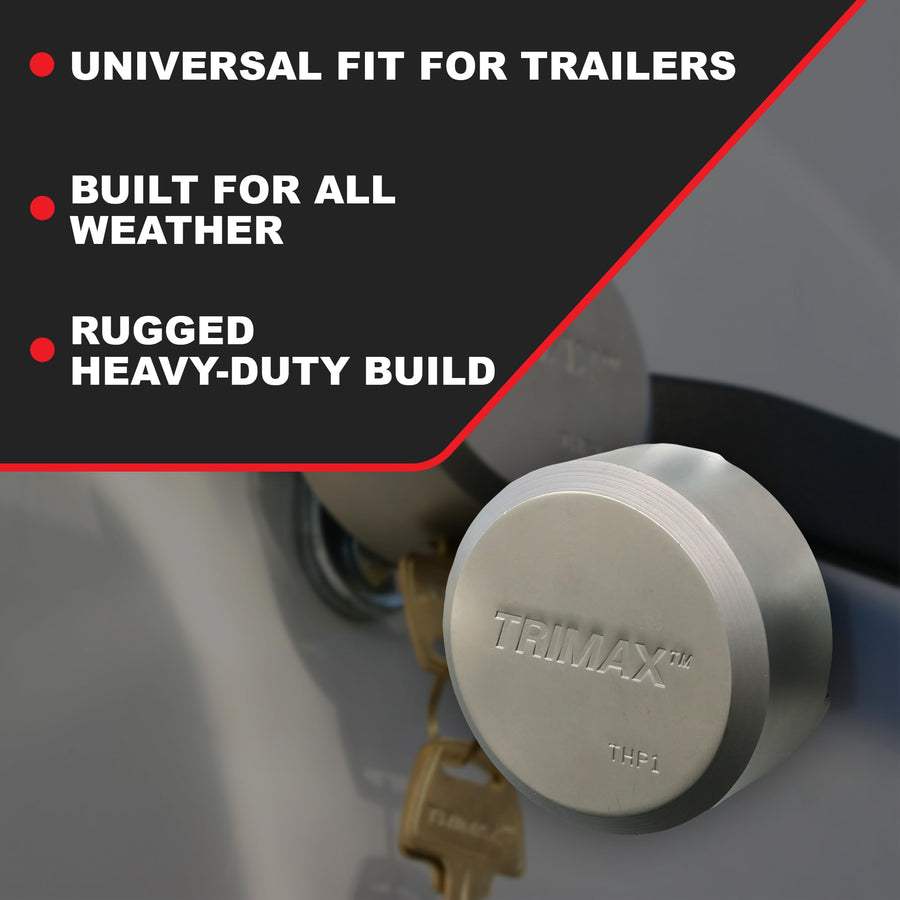 Trimax THP3XL - Door Trailer Lock (3 Pack Keyed Alike) - Shackleless Puck Lock for Trailers, Universal Fit, Weather Resistant