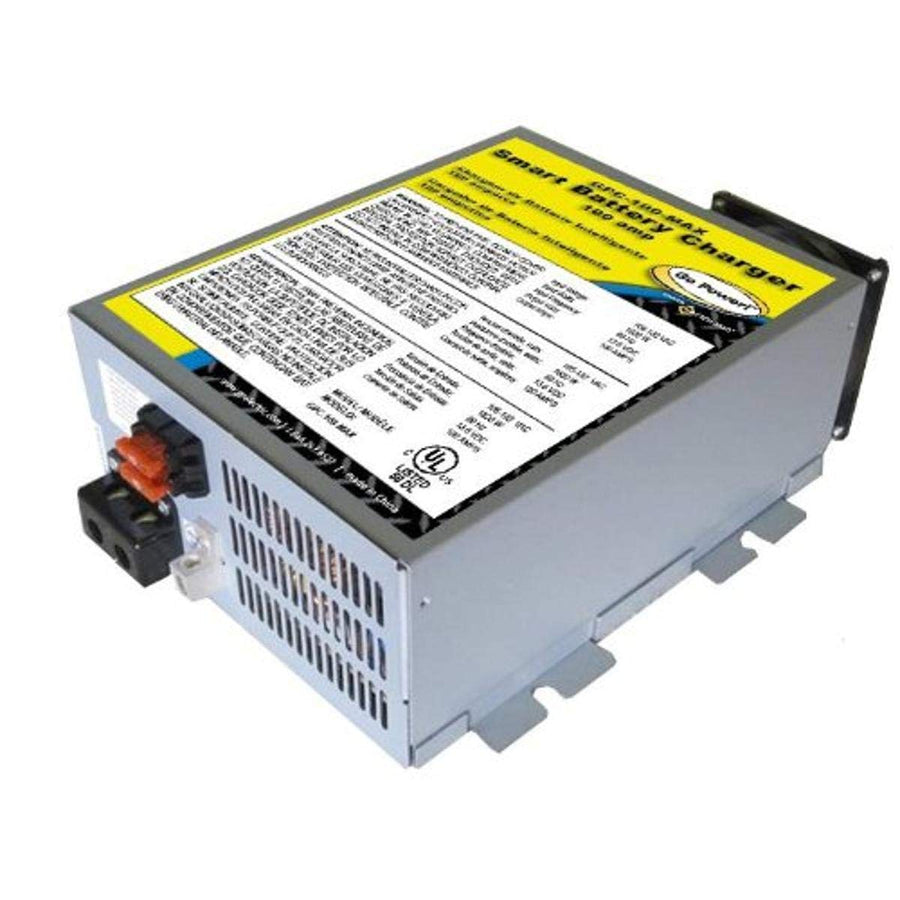 Go Power 75 Amp GPC-75-MAX 3-Stage Converter/Battery Charger, Compact Design, UL Listed, Includes 20-Amp Male Plug, RV Converter, Ideal for Marine Applications