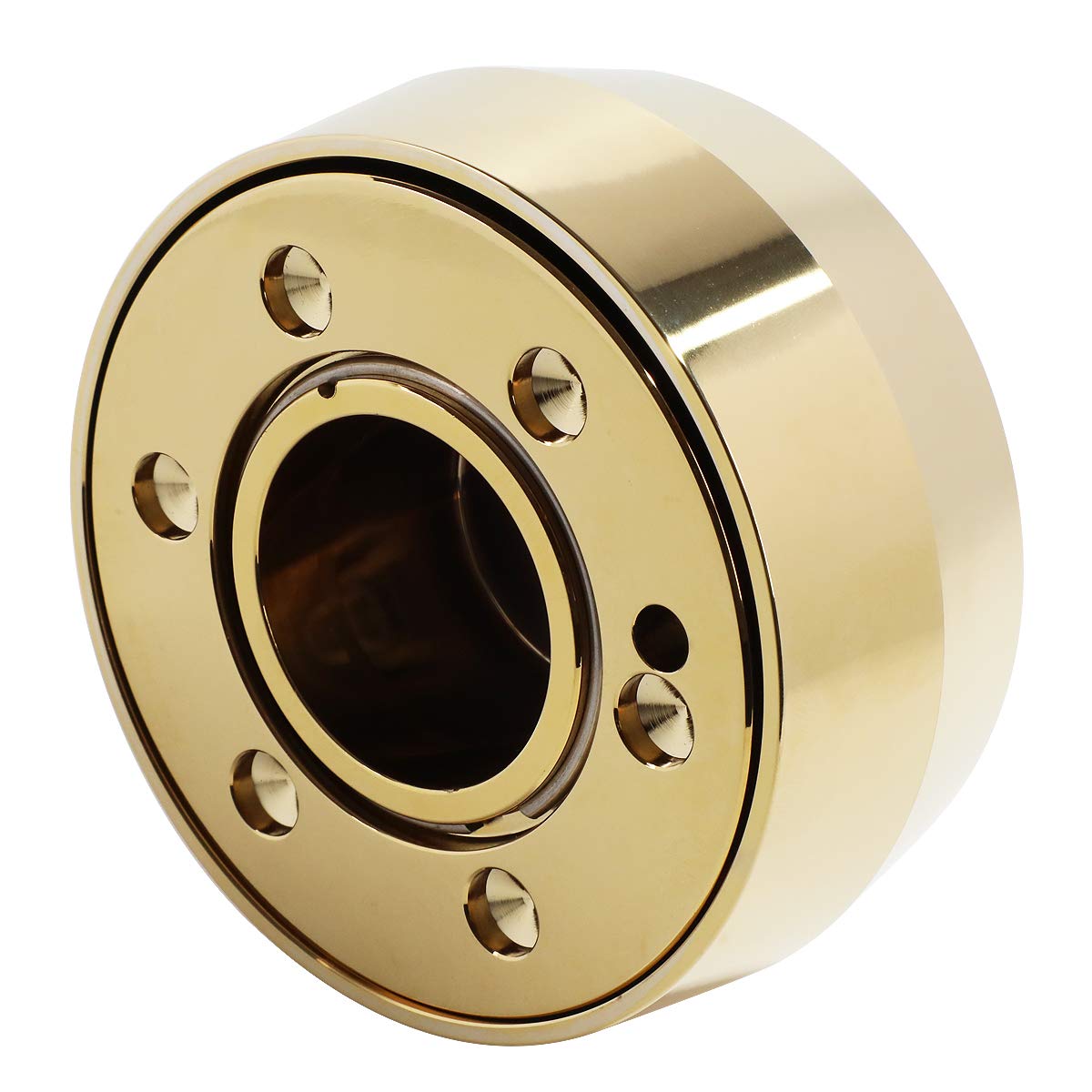 NRG Innovations Steering Wheel NRG-SRK-201C-GD Version 2 Quick Release Short Hub Adapter with Mounting Bolts, Quick Lock W/Free Spin Chrome Gold