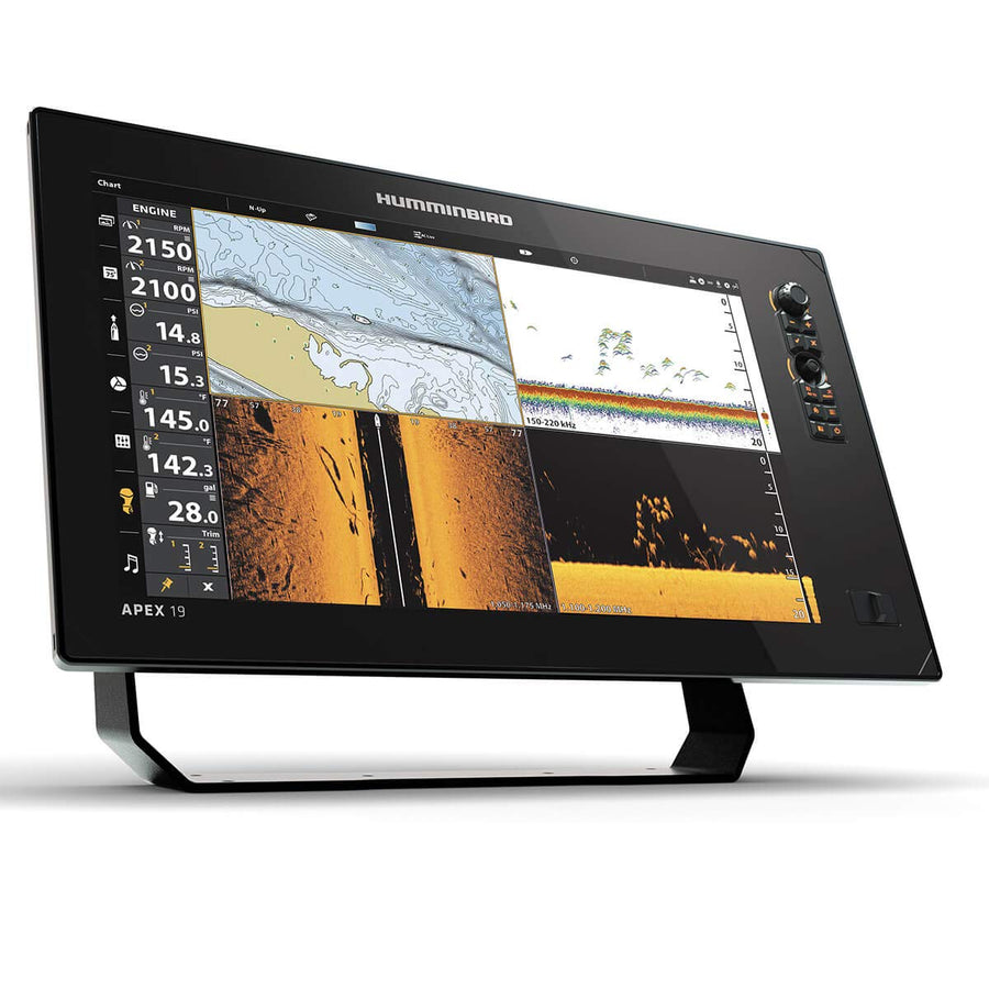 Humminbird APEX GPS 19 Fish Finder with Transducer, MEGA Side Imaging+ & HD Touchscreen